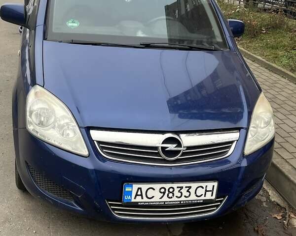 Синий Опель Зафира, объемом двигателя 1.9 л и пробегом 277 тыс. км за 6500 $, фото 2 на Automoto.ua