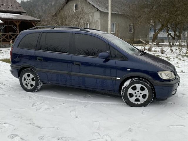 Синий Опель Зафира, объемом двигателя 2 л и пробегом 400 тыс. км за 3000 $, фото 4 на Automoto.ua