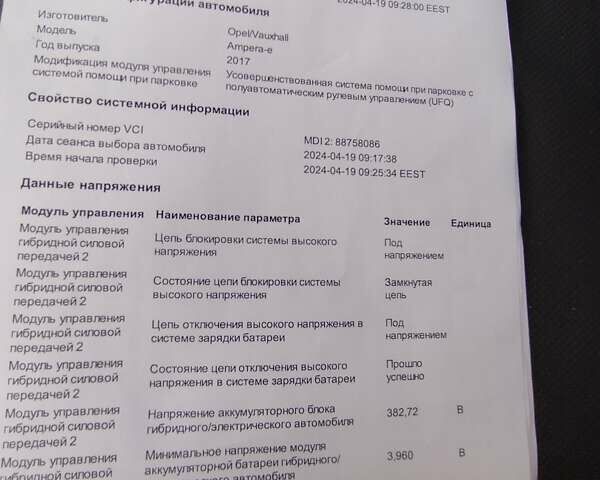 Опель Ampera-e, объемом двигателя 0 л и пробегом 126 тыс. км за 16850 $, фото 31 на Automoto.ua