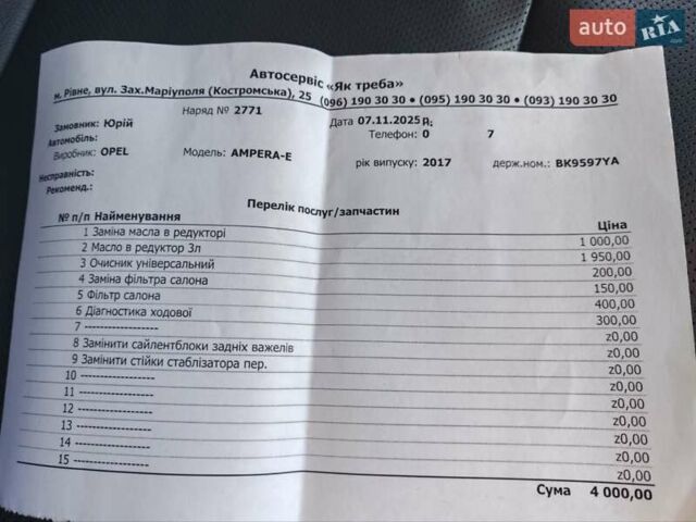 Сірий Опель Ampera-e, об'ємом двигуна 0 л та пробігом 109 тис. км за 14250 $, фото 36 на Automoto.ua