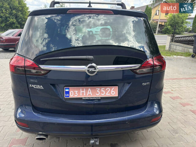 Синий Опель Zafira Tourer, объемом двигателя 2 л и пробегом 237 тыс. км за 9800 $, фото 5 на Automoto.ua