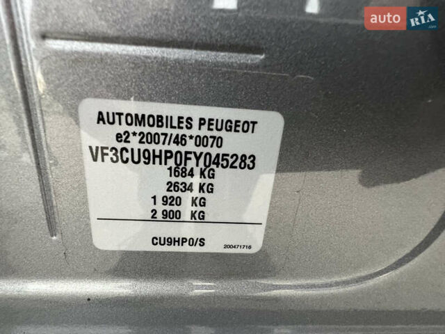 Серый Пежо 2008, объемом двигателя 1.6 л и пробегом 206 тыс. км за 10599 $, фото 60 на Automoto.ua