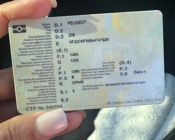 Сірий Пежо 206, об'ємом двигуна 1.4 л та пробігом 185 тис. км за 4000 $, фото 7 на Automoto.ua