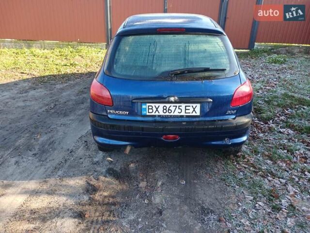 Синий Пежо 206, объемом двигателя 1.1 л и пробегом 141 тыс. км за 1700 $, фото 15 на Automoto.ua