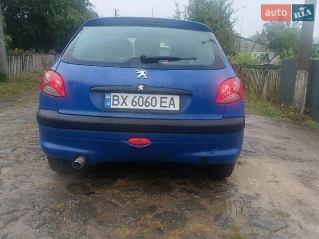 Синий Пежо 206, объемом двигателя 1.6 л и пробегом 202 тыс. км за 2900 $, фото 16 на Automoto.ua