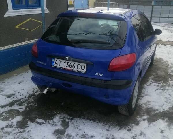 Синий Пежо 206, объемом двигателя 1.12 л и пробегом 220 тыс. км за 2500 $, фото 13 на Automoto.ua