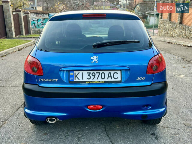Синий Пежо 206, объемом двигателя 1.4 л и пробегом 133 тыс. км за 5500 $, фото 6 на Automoto.ua