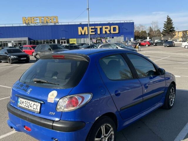 Синий Пежо 206, объемом двигателя 1.4 л и пробегом 231 тыс. км за 2500 $, фото 4 на Automoto.ua
