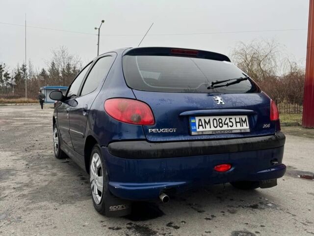 Синий Пежо 206, объемом двигателя 1.1 л и пробегом 2 тыс. км за 3500 $, фото 4 на Automoto.ua