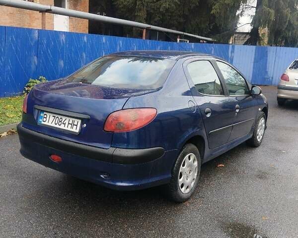 Синий Пежо 206, объемом двигателя 1.36 л и пробегом 184 тыс. км за 3000 $, фото 2 на Automoto.ua