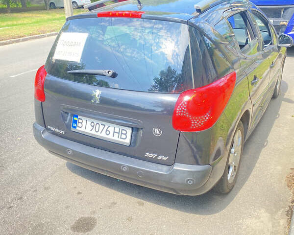 Чорний Пежо 207, об'ємом двигуна 1.56 л та пробігом 262 тис. км за 7000 $, фото 1 на Automoto.ua