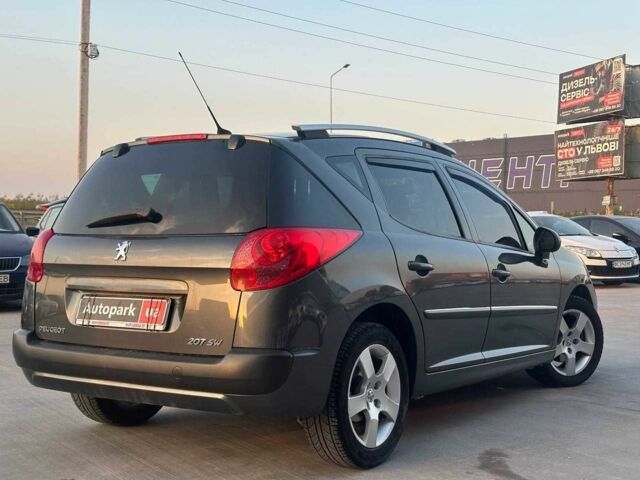 Серый Пежо 207, объемом двигателя 1.6 л и пробегом 245 тыс. км за 5580 $, фото 7 на Automoto.ua