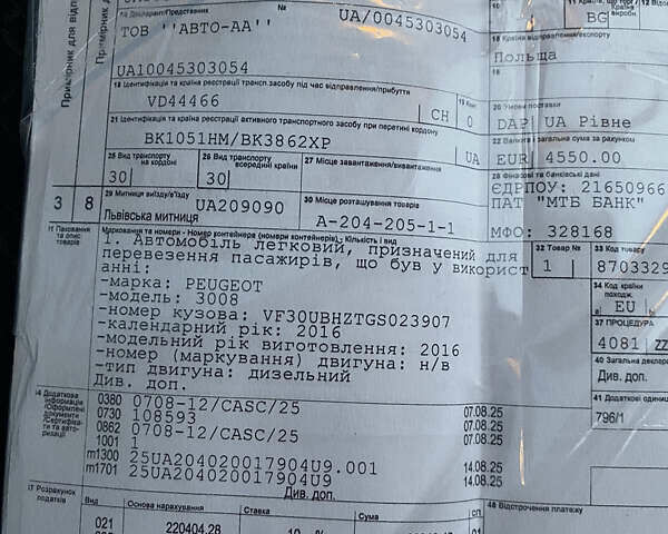 Черный Пежо 3008, объемом двигателя 1.6 л и пробегом 132 тыс. км за 14500 $, фото 46 на Automoto.ua