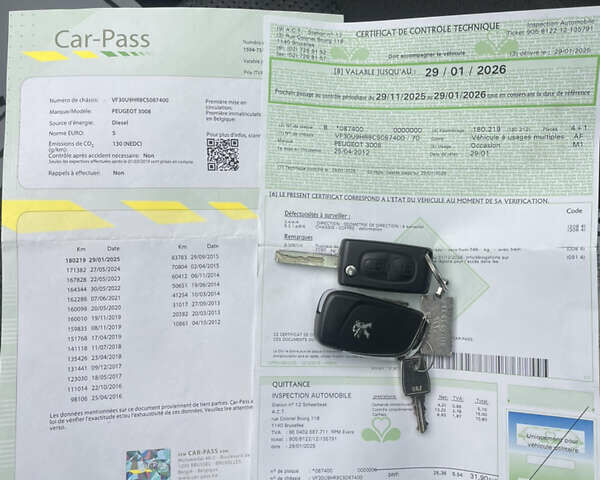 Коричневый Пежо 3008, объемом двигателя 1.6 л и пробегом 205 тыс. км за 11500 $, фото 68 на Automoto.ua