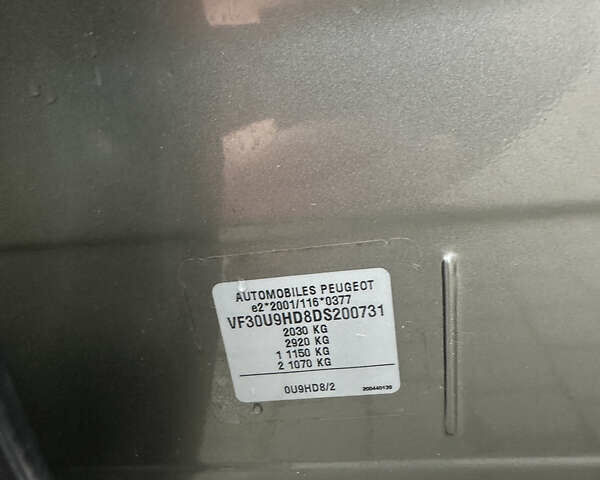 Серый Пежо 3008, объемом двигателя 1.6 л и пробегом 208 тыс. км за 9750 $, фото 54 на Automoto.ua