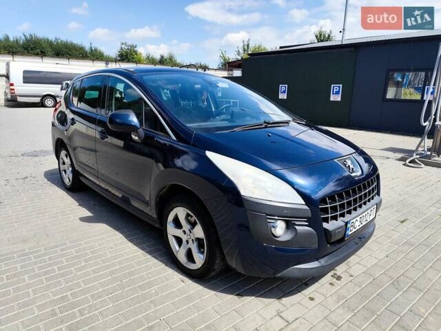 Синий Пежо 3008, объемом двигателя 1.6 л и пробегом 282 тыс. км за 7499 $, фото 1 на Automoto.ua