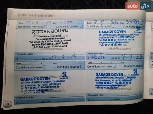 Синий Пежо 3008, объемом двигателя 2 л и пробегом 135 тыс. км за 11799 $, фото 40 на Automoto.ua