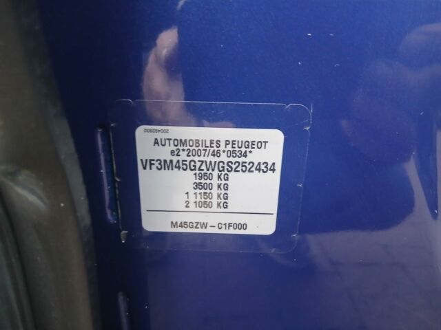 Синій Пежо 3008, об'ємом двигуна 0 л та пробігом 190 тис. км за 17300 $, фото 18 на Automoto.ua