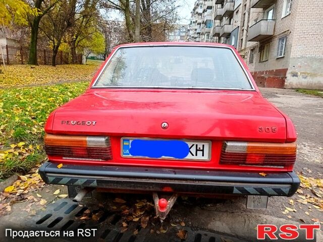 Красный Пежо 305, объемом двигателя 1.6 л и пробегом 56 тыс. км за 590 $, фото 4 на Automoto.ua