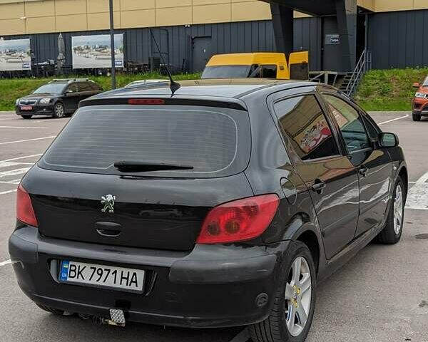 Чорний Пежо 307, об'ємом двигуна 2 л та пробігом 273 тис. км за 4300 $, фото 5 на Automoto.ua