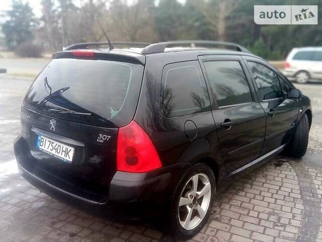 Чорний Пежо 307, об'ємом двигуна 2 л та пробігом 380 тис. км за 4300 $, фото 2 на Automoto.ua