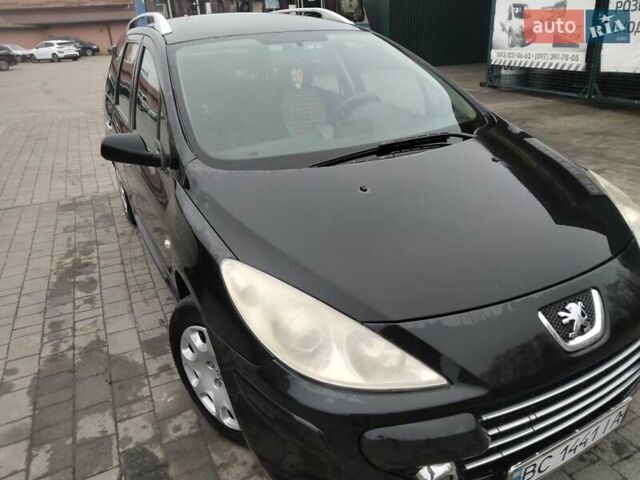 Черный Пежо 307, объемом двигателя 1.6 л и пробегом 347 тыс. км за 4440 $, фото 1 на Automoto.ua