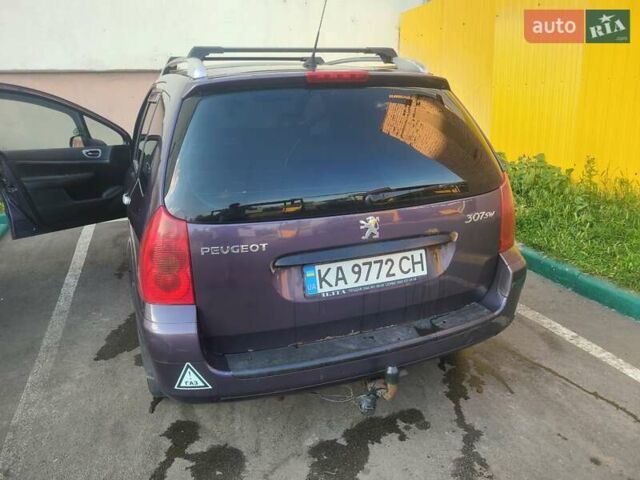 Фиолетовый Пежо 307, объемом двигателя 1.6 л и пробегом 325 тыс. км за 3600 $, фото 2 на Automoto.ua