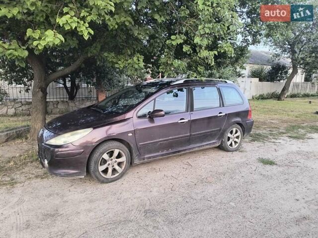 Фиолетовый Пежо 307, объемом двигателя 2 л и пробегом 200 тыс. км за 4500 $, фото 9 на Automoto.ua
