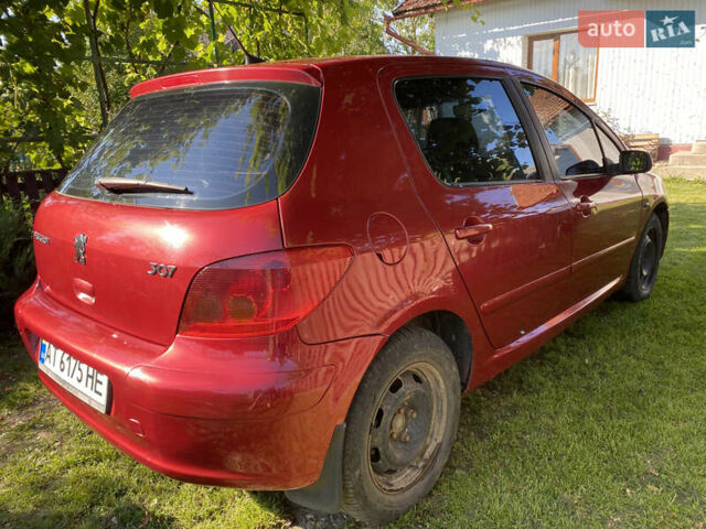 Красный Пежо 307, объемом двигателя 2 л и пробегом 338 тыс. км за 3550 $, фото 1 на Automoto.ua