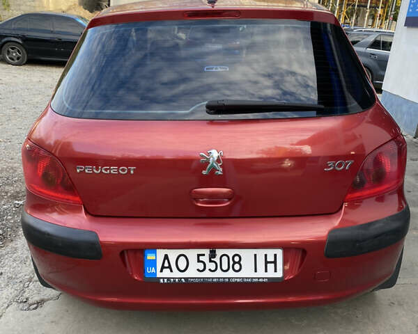 Червоний Пежо 307, об'ємом двигуна 1.59 л та пробігом 140 тис. км за 3700 $, фото 3 на Automoto.ua