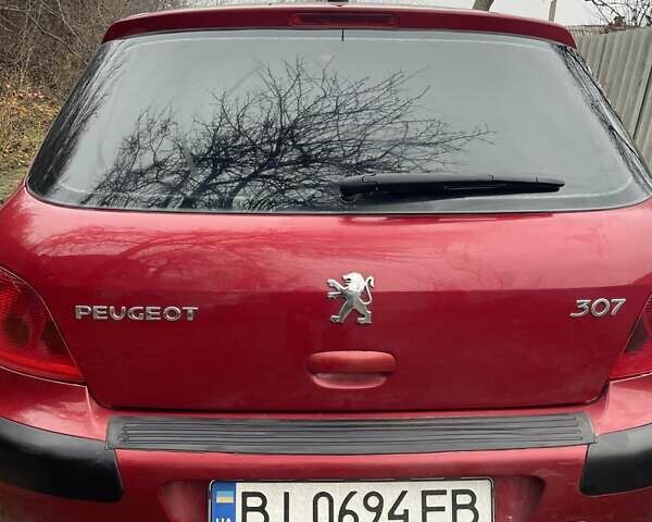 Красный Пежо 307, объемом двигателя 1.4 л и пробегом 199 тыс. км за 2900 $, фото 11 на Automoto.ua