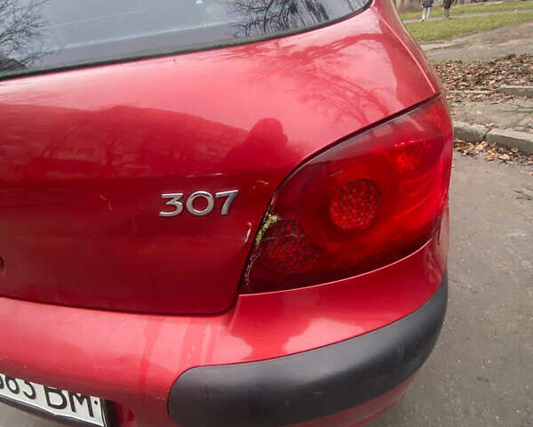 Червоний Пежо 307, об'ємом двигуна 1.59 л та пробігом 136 тис. км за 3500 $, фото 1 на Automoto.ua