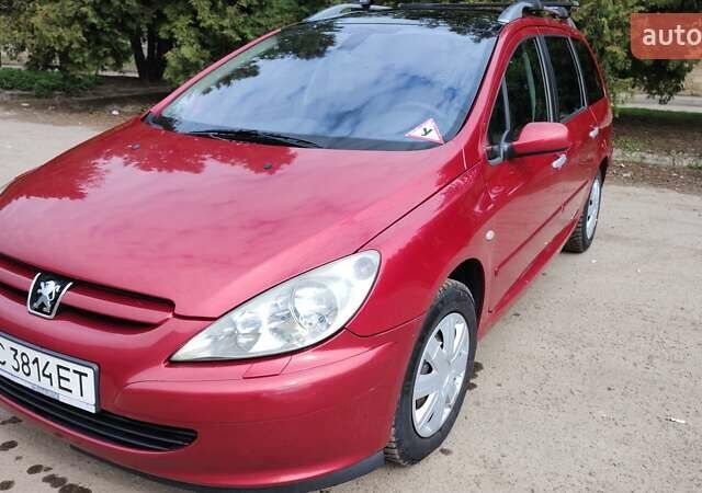 Червоний Пежо 307, об'ємом двигуна 2 л та пробігом 280 тис. км за 2200 $, фото 57 на Automoto.ua