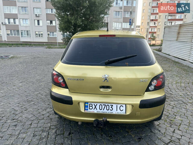 Жовтий Пежо 307, об'ємом двигуна 1.59 л та пробігом 292 тис. км за 2800 $, фото 1 на Automoto.ua