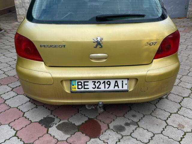 Жовтий Пежо 307, об'ємом двигуна 1.6 л та пробігом 243 тис. км за 3780 $, фото 1 на Automoto.ua