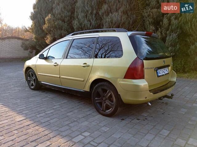Жовтий Пежо 307, об'ємом двигуна 1.97 л та пробігом 382 тис. км за 2900 $, фото 3 на Automoto.ua