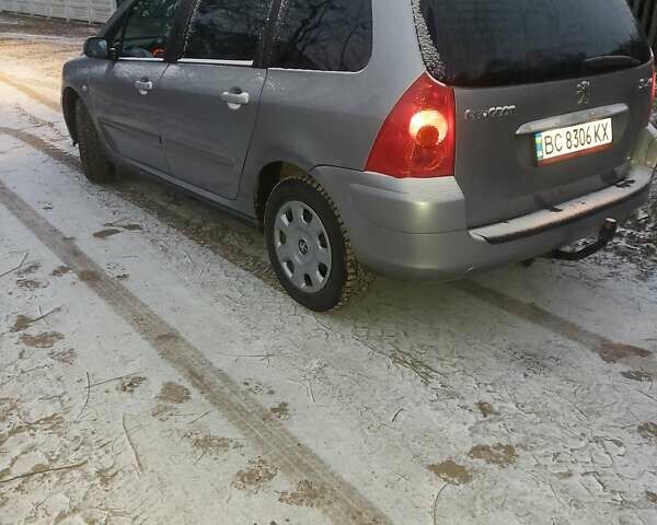 Серый Пежо 307, объемом двигателя 1.59 л и пробегом 287 тыс. км за 3900 $, фото 7 на Automoto.ua