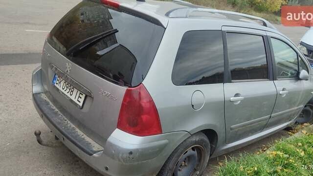 Сірий Пежо 307, об'ємом двигуна 2.01 л та пробігом 324 тис. км за 3000 $, фото 5 на Automoto.ua