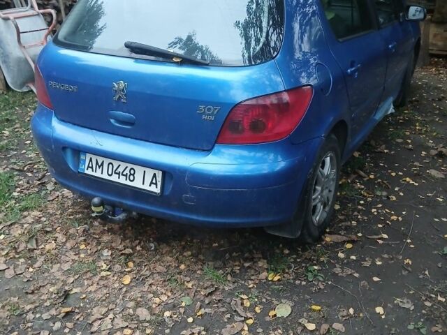 Синий Пежо 307, объемом двигателя 2 л и пробегом 420 тыс. км за 2500 $, фото 5 на Automoto.ua