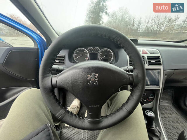 Синий Пежо 307, объемом двигателя 2 л и пробегом 168 тыс. км за 4000 $, фото 25 на Automoto.ua