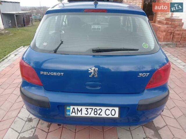 Синий Пежо 307, объемом двигателя 1.59 л и пробегом 288 тыс. км за 3200 $, фото 5 на Automoto.ua