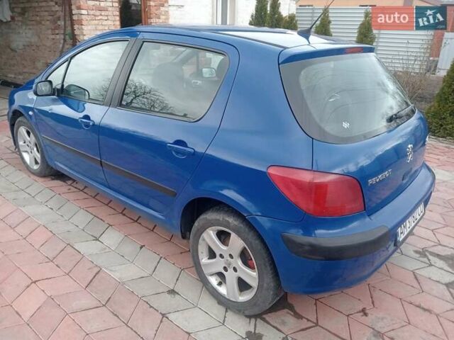 Синий Пежо 307, объемом двигателя 1.59 л и пробегом 288 тыс. км за 3200 $, фото 6 на Automoto.ua