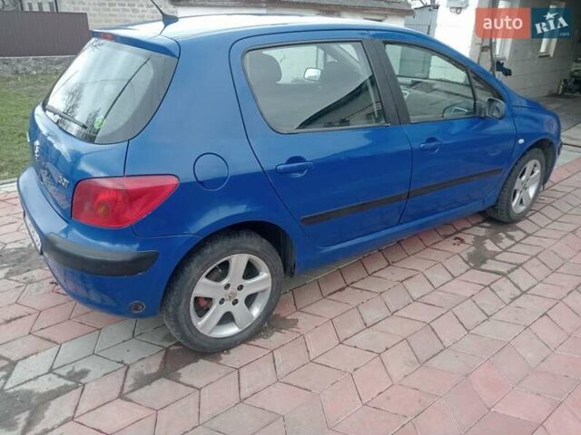 Синий Пежо 307, объемом двигателя 1.59 л и пробегом 288 тыс. км за 3200 $, фото 4 на Automoto.ua