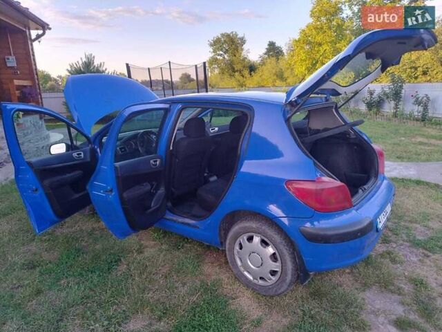 Синий Пежо 307, объемом двигателя 1.59 л и пробегом 310 тыс. км за 3500 $, фото 9 на Automoto.ua