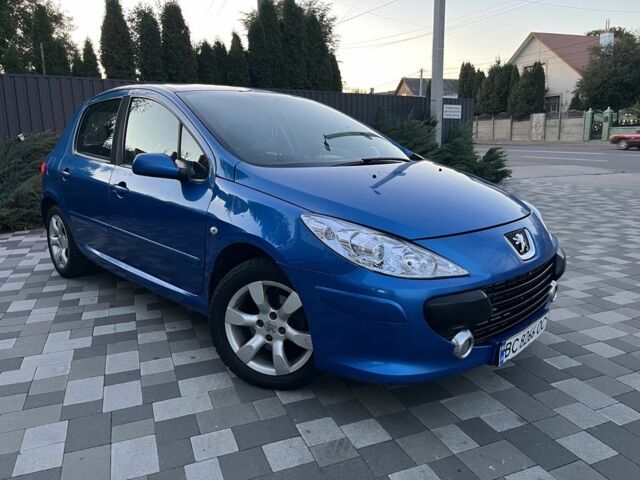 Синий Пежо 307, объемом двигателя 2 л и пробегом 391 тыс. км за 3450 $, фото 1 на Automoto.ua