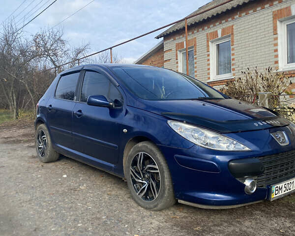 Синий Пежо 307, объемом двигателя 2 л и пробегом 231 тыс. км за 5300 $, фото 1 на Automoto.ua