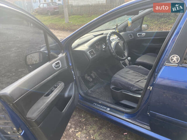 Синий Пежо 307, объемом двигателя 2 л и пробегом 231 тыс. км за 5300 $, фото 12 на Automoto.ua