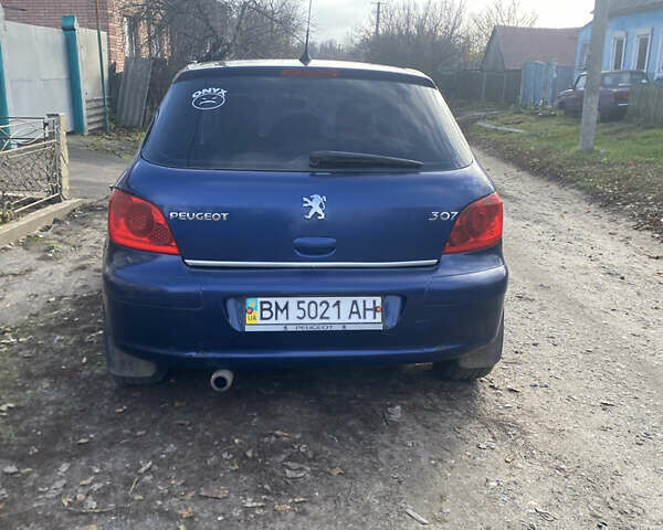 Синий Пежо 307, объемом двигателя 2 л и пробегом 231 тыс. км за 5300 $, фото 8 на Automoto.ua