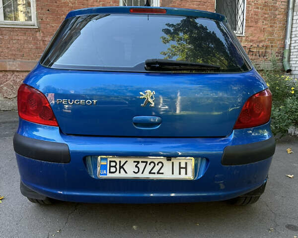 Синий Пежо 307, объемом двигателя 1.59 л и пробегом 199 тыс. км за 4800 $, фото 3 на Automoto.ua