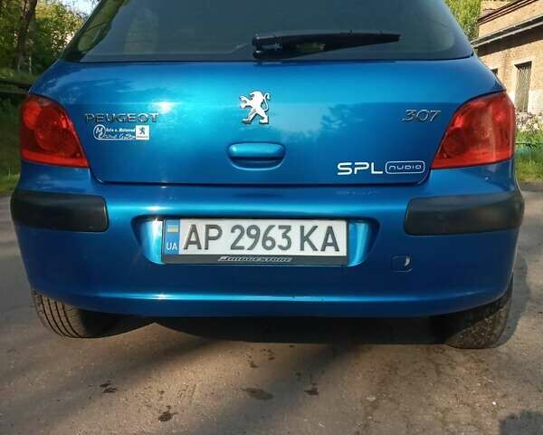 Синий Пежо 307, объемом двигателя 1.59 л и пробегом 155 тыс. км за 4400 $, фото 3 на Automoto.ua